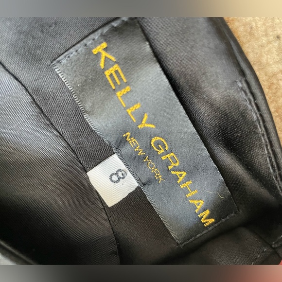 Vintage Kelly Graham New York Black Shift Dress size 8 - Picture 5 of 7